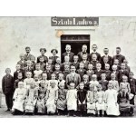 Group photograph - Teschen People's School - Cieszyn early 20th century.