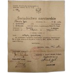3rd Podhale Rifle Regiment - Skiing Certificate - Bielsko January 19, 1934 [ signatures and stamps of commanders and commanders of 3rd S.P. Regiment Bielsko - Skiing ].