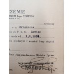 3rd Podhale Rifle Regiment - Bielsko , Certificate of First Degree Military Preparedness, June 15, 1934