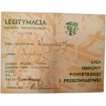 Legitimation of member of L.O.P.P. - Myszków 1938 [ Myszkow Circle of the L.O.P.P. ].