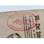 Legitymacja Zlotowa - VII Zlot Skokolstwa Polskiego w Poznaniu / Stamp Polskie Towarzystwo Gimnastyczne SOKÓŁ w Brzeszczach [ Poznań , Brzeszcze, National Exhibition in Poznań 1929 ].