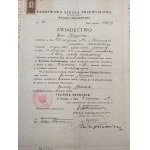 Certificates - Bielsko State Industrial School - Mechanical Department, Bielsko 1930s [ 5 pieces ].