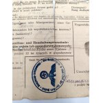 Notification for the purpose of police population statement [ population register ], Bielsko , Kozy , Brzeszcze - Third Reich [ occupation ].