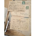 Large collection of documents and private correspondence from the Second Polish Republic and occupation [ Silesia, Jawiszowice, Brzeszcze, Bielsko, Myślenice, Katowice, Oświęcim, postcards and letters, bills, etc. ]
