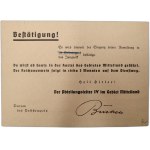 Confirmation of acceptance into the ranks of the Hitlerjugend paramilitary organization, 1930s [ Third Reich ].