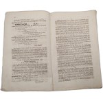 Okólnik C.K. Rządu Krajowego Galicyjskiego - Śmierć Cesarza Franciszka I, wyciąg z Testamentu Najjaśniejszego Władcy, Tarnów 1855