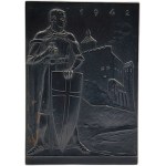 Peter Lipp ( 1902 1975 ) - Royal Cast Iron Foundry - Gliwice Ironworks - Commemorative Cast Iron Placard from 1942 [ Teutonic Knights, Malbork Fortress / Grudziądz ?]