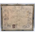 Zaświadczenie ukończenia kursu zawodowego kierowcy samochodowego, Kraków 1929 [ automotive, very rare ].