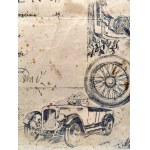 Zaświadczenie ukończenia kursu zawodowego kierowcy samochodowego, Kraków 1929 [ automotive, very rare ].