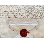 Rękopis - Dokument magistracki dla opata Jana Norberta Umlaufa, Morawy - Ołomuniec 1740 [ Klasztor premonstratensów na Hradzisku ]