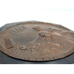 Patriotic commemorative plaque Fortress of Przemyśl 1914-1915 - Karl Perl (1876-1965), bronze [ In Memory of the Defenders of Przemyśl ].