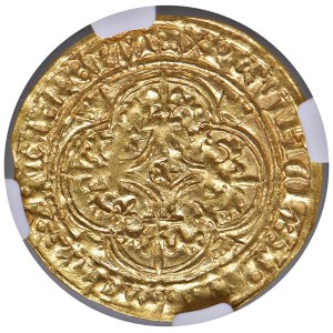 Monnaies étrangères - * FRANCE Charles VI (1380-1422) Bouclier d'or -...