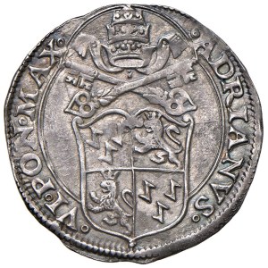 Pápežské mince - Hadrián VI (1522-1523) Július - Munt. 8 AG (g ...