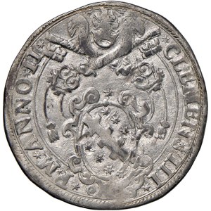 Papal coins - Clement VIII (1592-1605) Fano - Testone An. I...