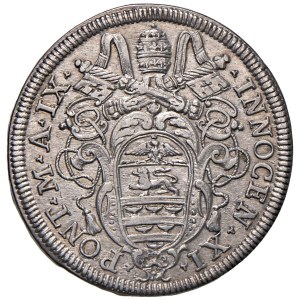 Papal coins - Innocent XI (1676-1689) Testone 1685 An. IX -...