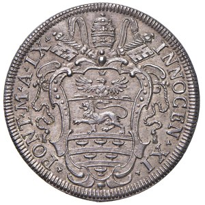Papal coins - Innocent XI (1676-1689) Testone 1685 An. IX -...