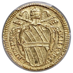 Papal coins - Clement XII (1730-1740) Shield 1735 An. V - Mu...