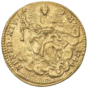 Papal coins - Benedict XIV (1740-1758) Zecchino 1744 - Munt...