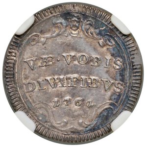Papal coins - Clement XIII (1758-1769) Half Grosso 1761 An...