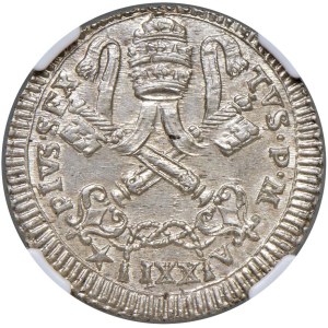Papal coins - * Pius VI (1775-1799) 2 Carlini 1795 An. XXI - ...