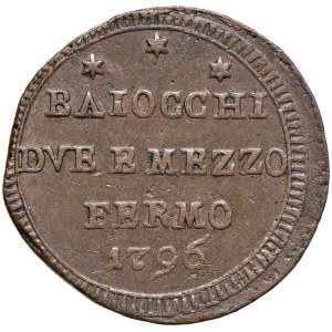 Papežské mince - Pius VI (1775-1799) Fermo - 2 Baiocchi e mezzo ...