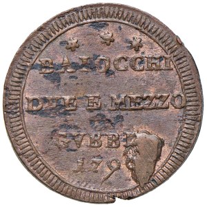 Pápežské mince - Pius VI (1775-1799) Gubbio - 2 Baiocchi e mezzo...