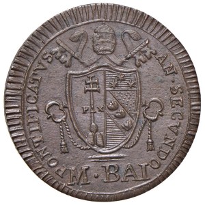 Pápežské mince - Pius VII (1800-1823) Polovičné baiocco 1802 An. II ...