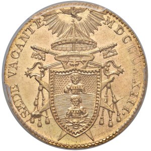 Papal coins - Sede vacante (1823) Bologna - Double 1823 - Mu...