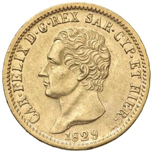 Savoy - Carlo Felice (1821-1831) 20 Lire 1829 G - Nomisma 55...