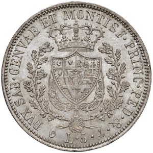 Savoy - * Charles Felix (1821-1831) 5 Lire 1826 G - Nomisma 5...
