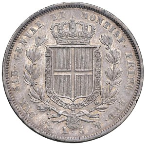 Savoy - Charles Albert (1831-1849) 5 Lire 1831 G Thin Cross...