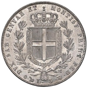 Savoy - Charles Albert (1831-1849) 5 Lire 1848 G - Nomisma 70...