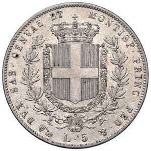 Savoy - Victor Emmanuel II (1849-1861) 5 Lire 1859 G - Nom...