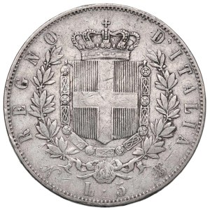 Savoy - Victor Emmanuel II (1861-1878) 5 Lire 1866 N - Nom...