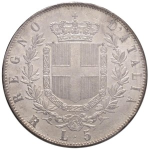 Savoy - Victor Emmanuel II (1861-1878) 5 Lire 1876 R - Nom...