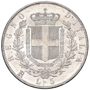 Savoy - Victor Emmanuel II (1861-1878) 5 Lire 1878 R - Nom...