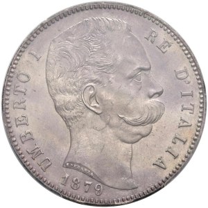 Savoy - Umberto I (1878-1900) 5 Lire 1879 - Nomisma 993 AG I...
