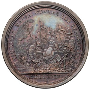 Italienische Medaillen - SICILY Karl VI (1711-1740) Medaille 1718 ...