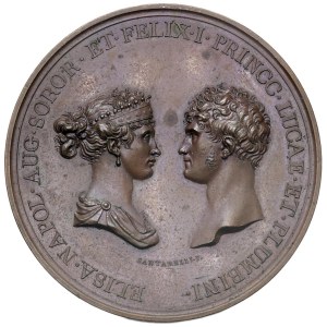 Italian medals - Elisa Bonaparte and Felice Baciocchi (1805-18...