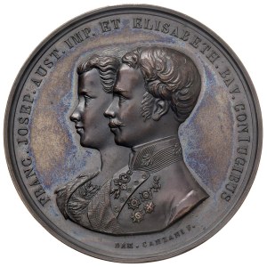 Italian medals - Franz Joseph I of Austria and Elizabeth...