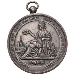 Italian medals - Mutual Aid Medal 1875 Administration...