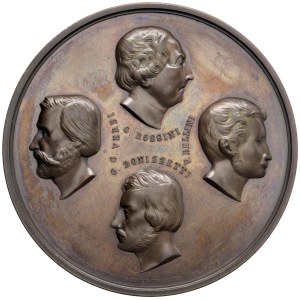 Italian medals - Tribute of Music Medal 1872 To the famous ...