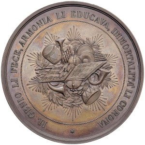 Italian medals - Tribute of Music Medal 1872 To the famous ...