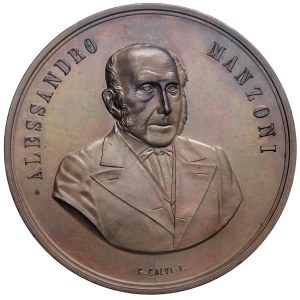 Italian medals - Alessandro Manzoni (1785 -1873) Medaglia 18...