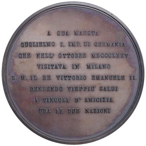 Italian medals - MILAN Wilhelm I of Germany (1871-1888) ...