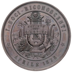 Italian medals - MILAN Medal 1878 Garden Society in...