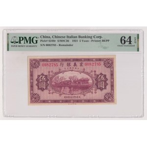Banknotes - Italian Concession in China, Tien-Sin 5 Yuan de...