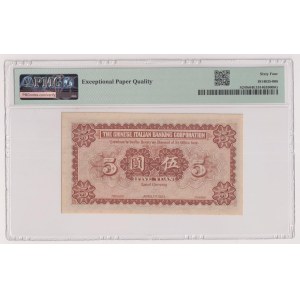 Banknotes - Italian Concession in China, Tien-Sin 5 Yuan de...