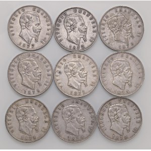 S. B. Collection - Lots - Victor Emmanuel II Lot of 9 mo...