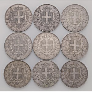 S. B. Collection - Lots - Victor Emmanuel II Lot of 9 mo...